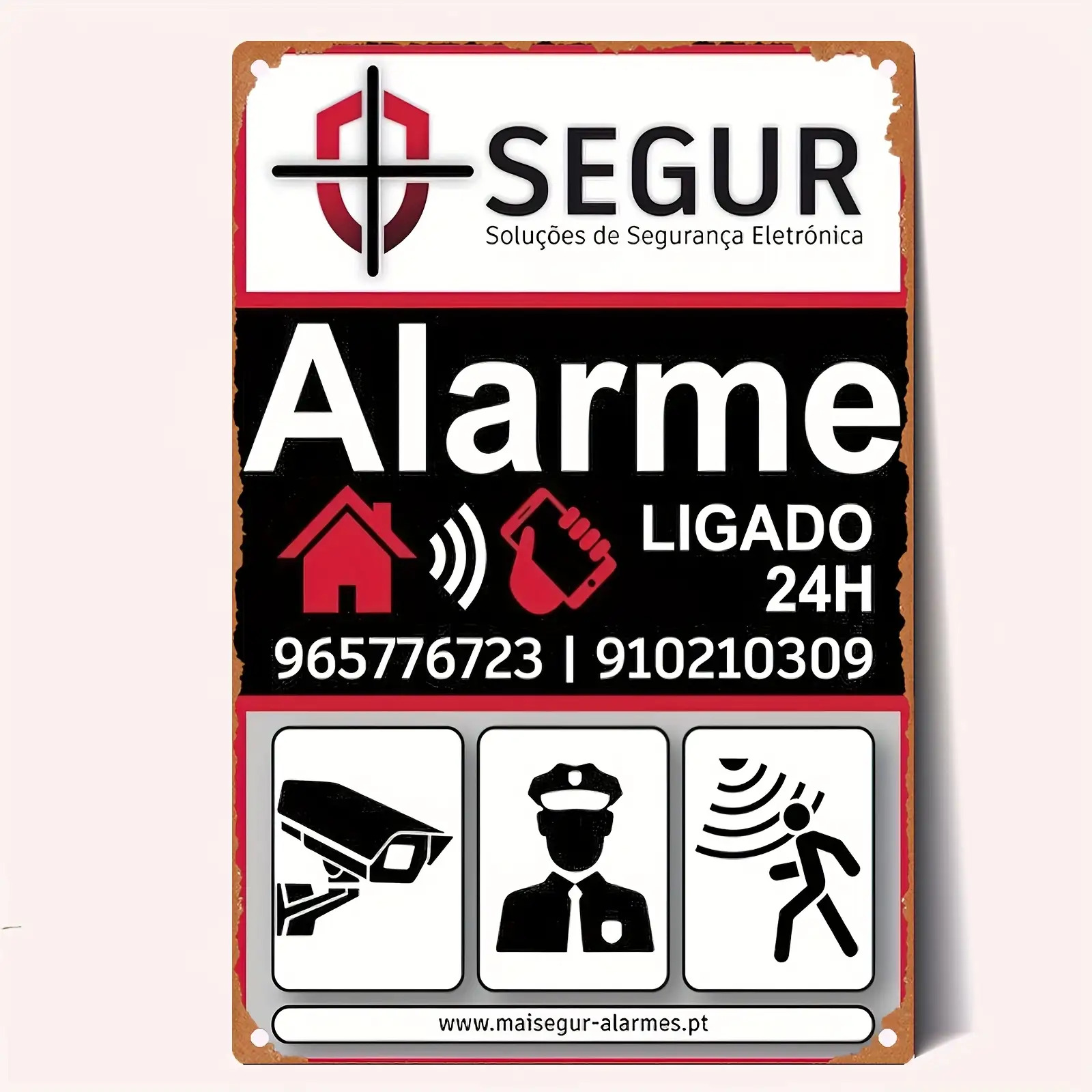Home Security Logo - SEGUR Electronic Security Alarm System Wall