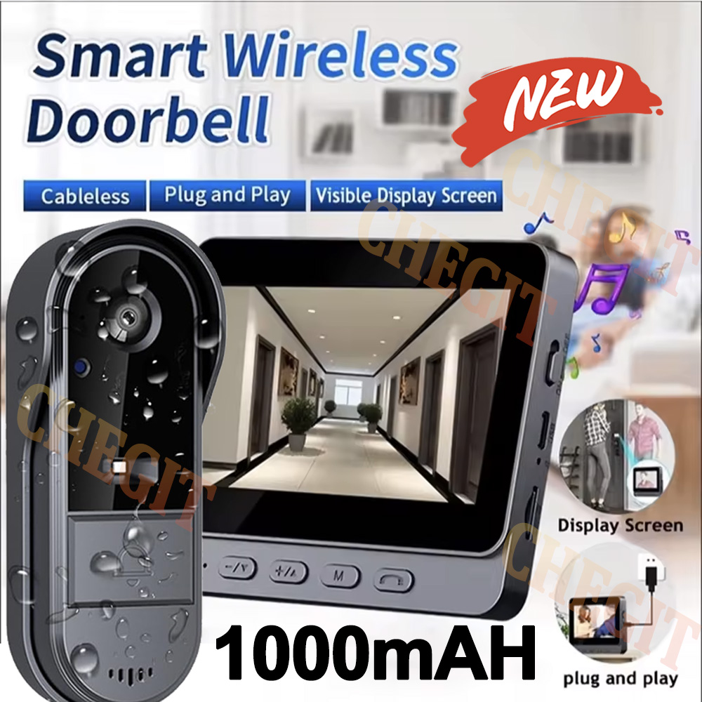 Home Security Camera Installation - Wireless Wifi Doorbell Camera 1080P Video