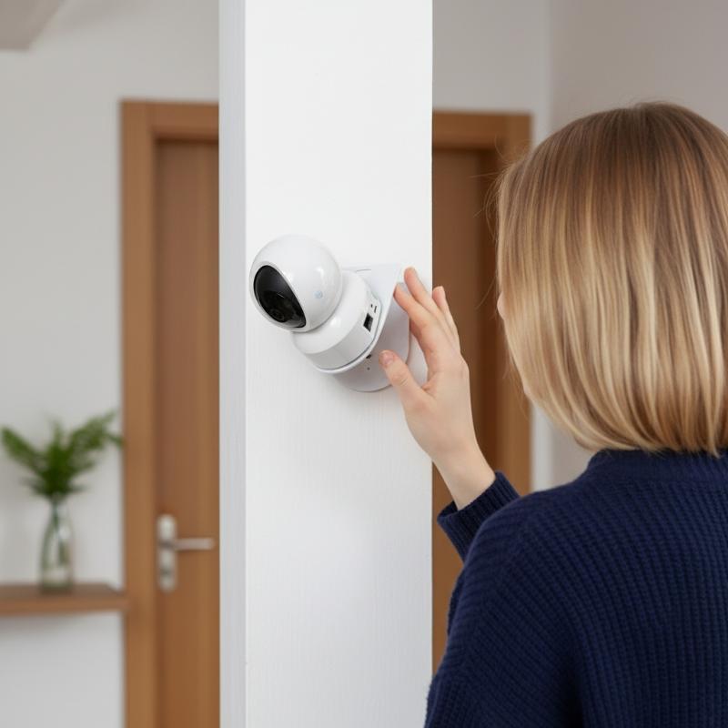 Home Security Camera Installation - Wall Mount L Shape PTZ Camera