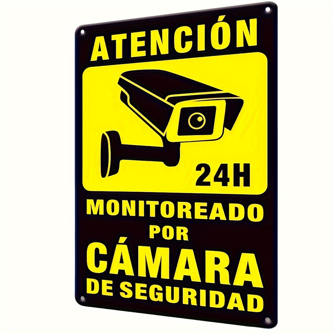Home Security Logo - 24 Hour Surveillance Warning Metal Sign-