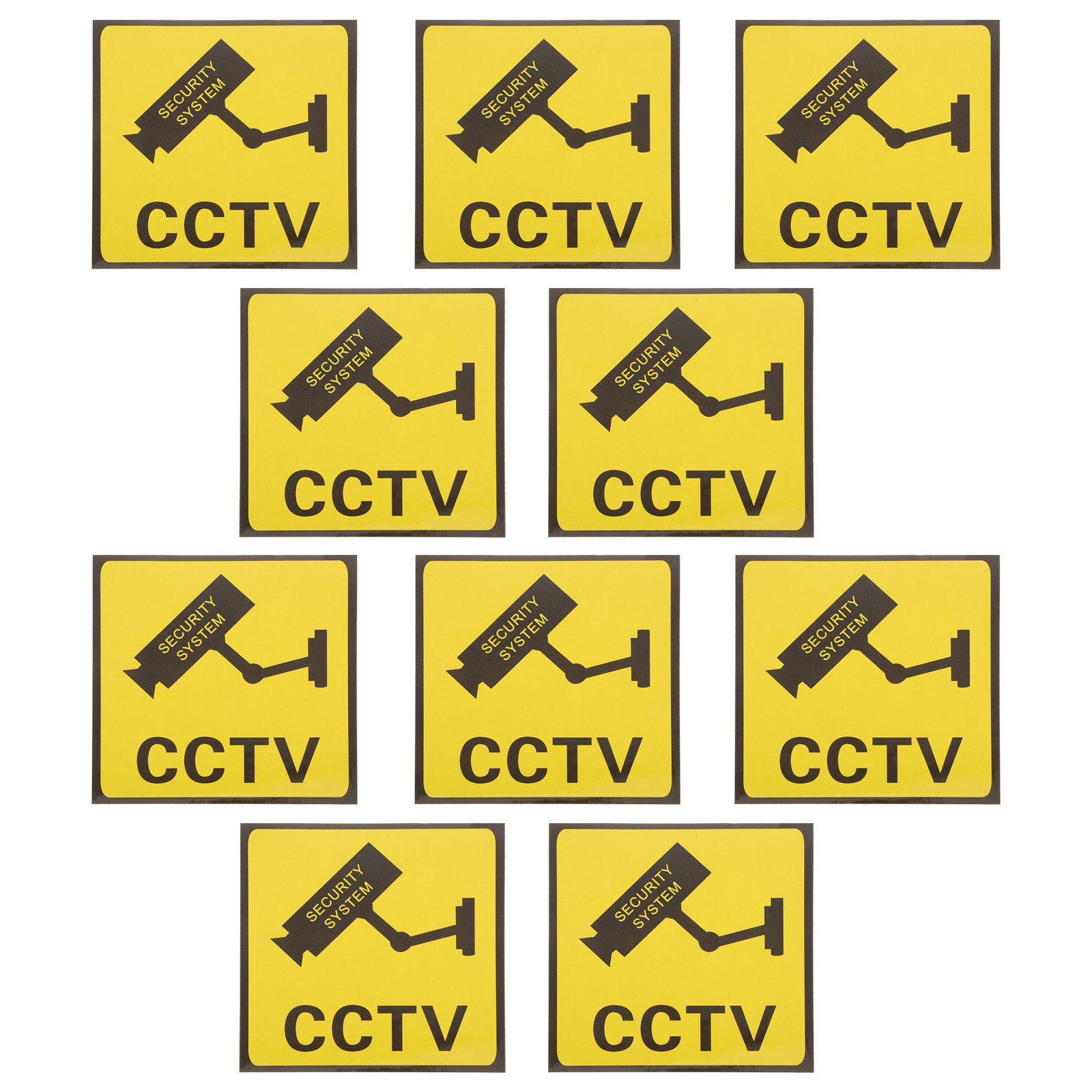 Home Security Companies - 10Pcs Camera Monitoring Signs Video Warning