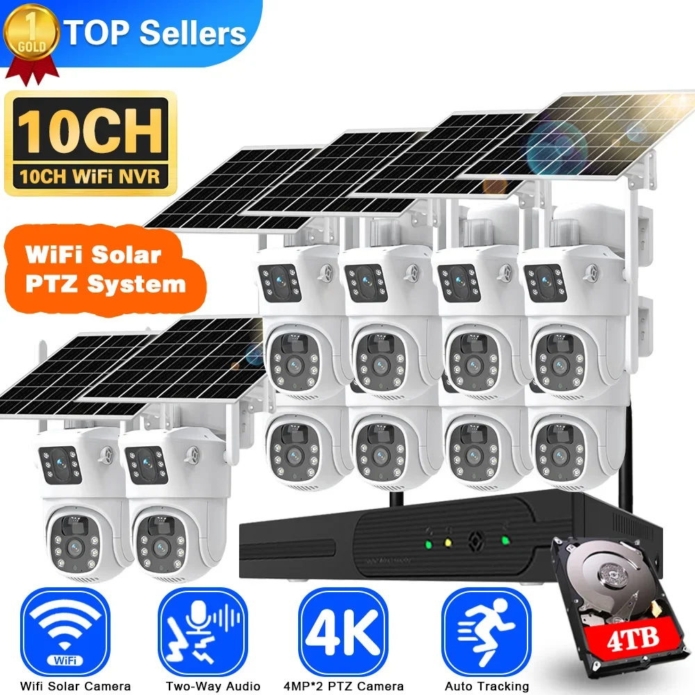 4K 8MP Dual Lens Wifi Solar CC - Home Security Nvr recension och pris