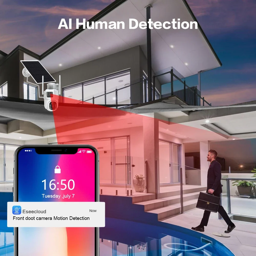 4K 8MP Dual Lens Wifi Solar CC - Home Security Nvr recension och pris