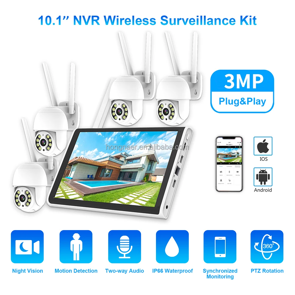 2026 Hongnaer 3MP 4 Channel Wi - Home Security And Camera System recension och pris