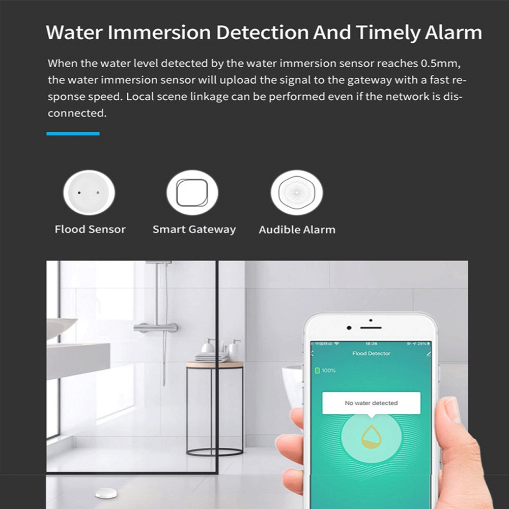 Tuya Water Leak Sensor Smart H - Home Security App recension och pris