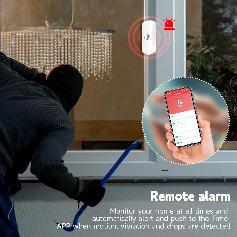 Smart ZigBee Vibration Sensor  - Home Security Guard recension och pris