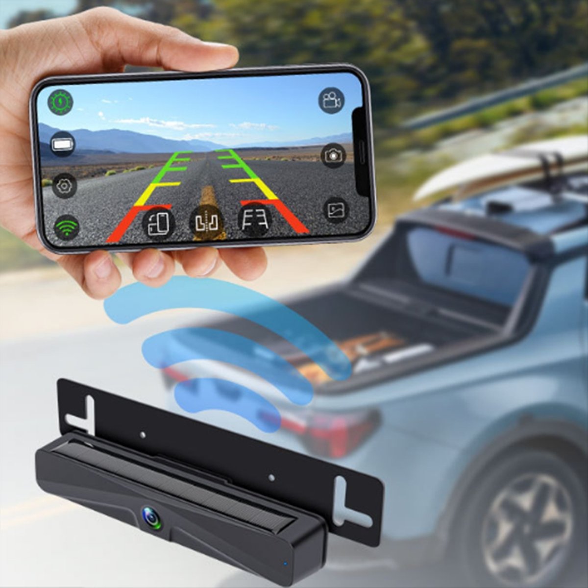 Fits for Car Rear License Came - Camera Solar Wireless recension och pris