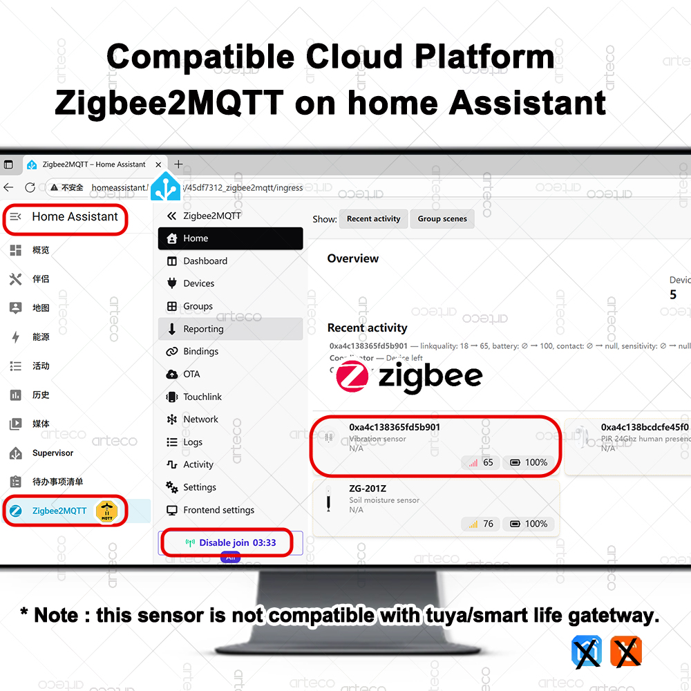 Smart ZigBee 3.0 Vibration Sen - Home Security Guard recension och pris