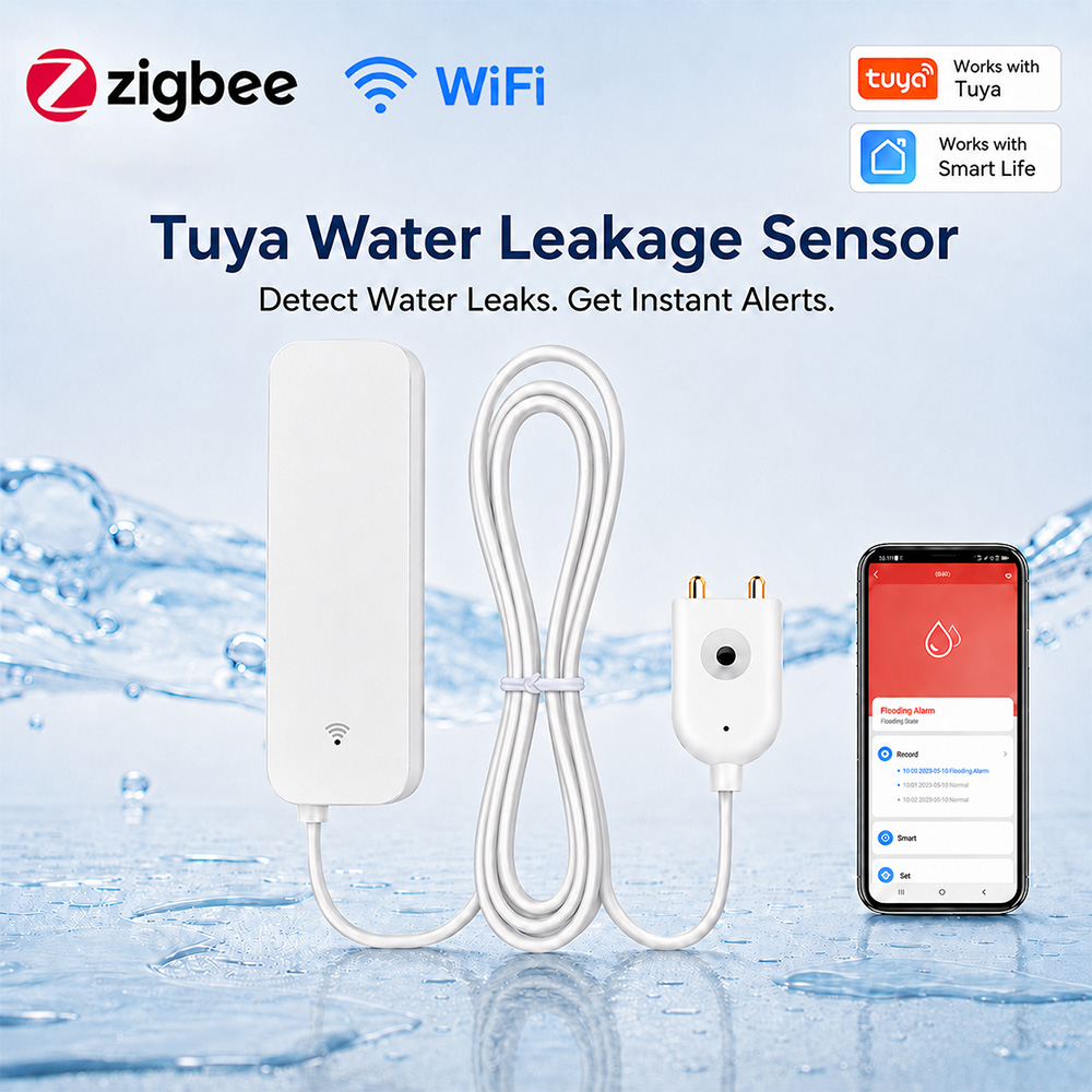 ZigBee WiFi Water Leak Sensor  - Home Security App recension och pris