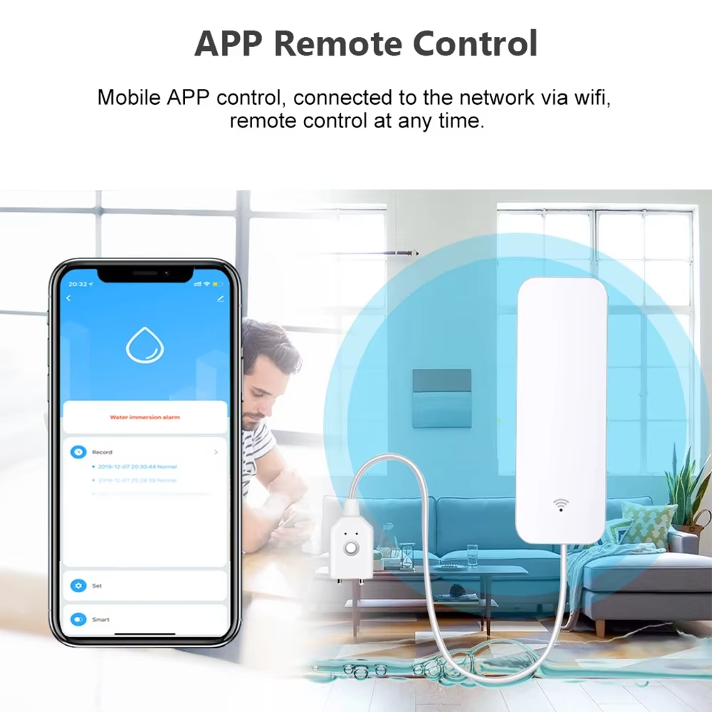 ZigBee WiFi Water Leak Sensor  - Home Security App recension och pris