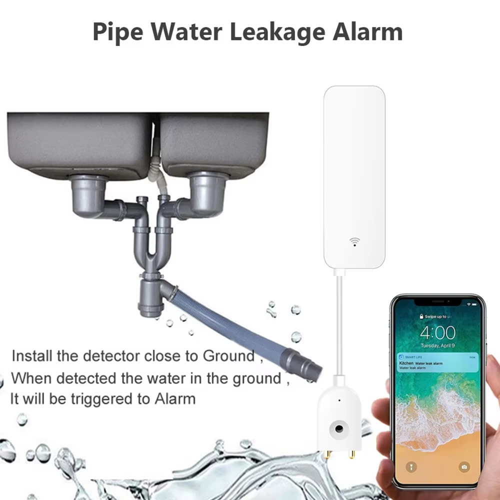 ZigBee WiFi Water Leak Sensor  - Home Security App recension och pris