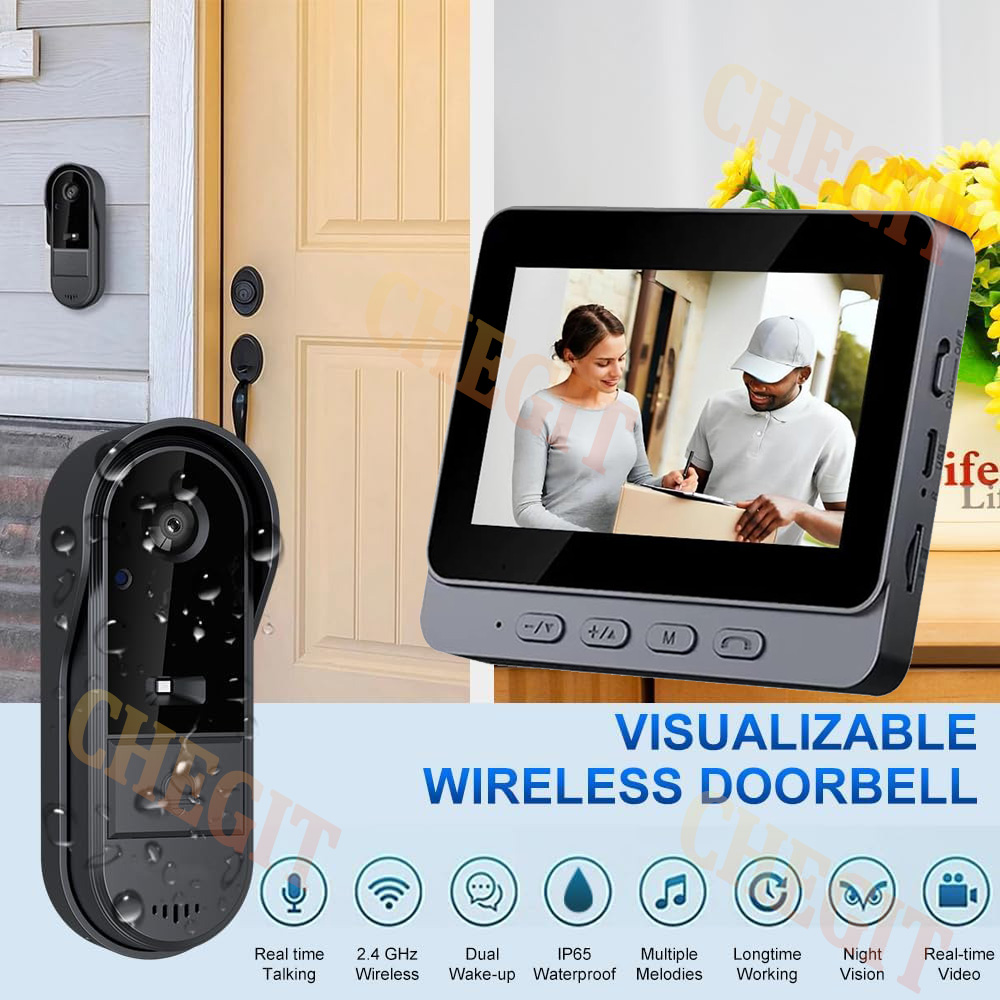 Wireless Wifi Doorbell Camera  - Home Security Camera Installation recension och pris