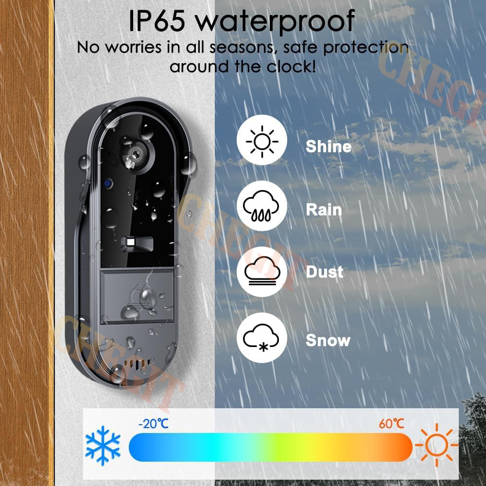 Wireless Wifi Doorbell Camera  - Home Security Camera Installation recension och pris