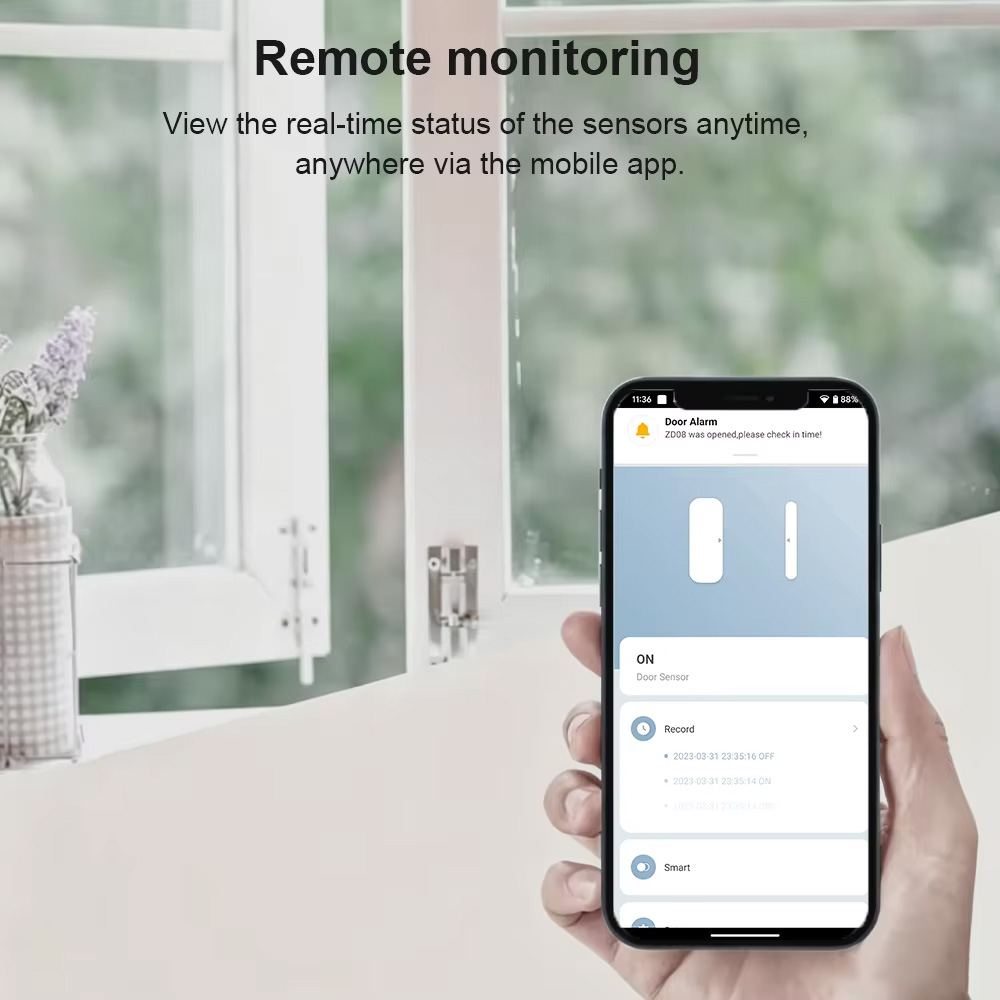 Zigbee 3.0 Door Window Sensor  - Home Security Technology recension och pris