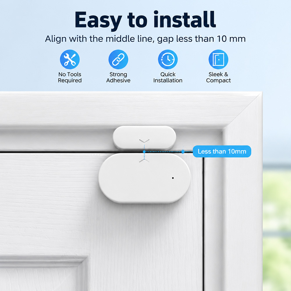 Zigbee 3.0 Door Window Sensor  - Home Security Technology recension och pris