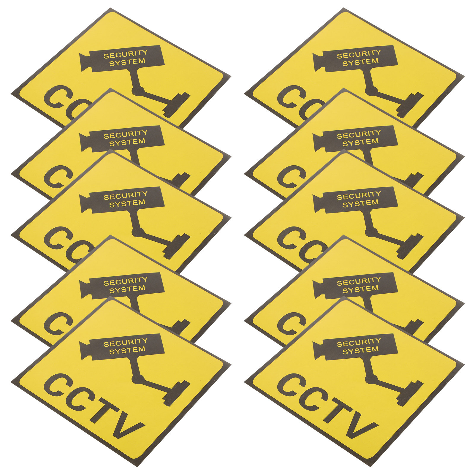 10Pcs Camera Monitoring Signs  - Home Security Companies recension och pris
