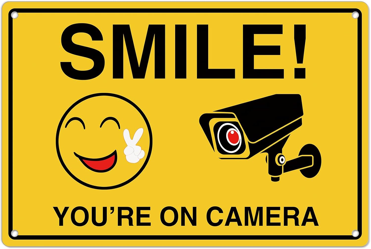 Smile Youre On Camera Signs ;  - Home Security Camera Installation recension och pris