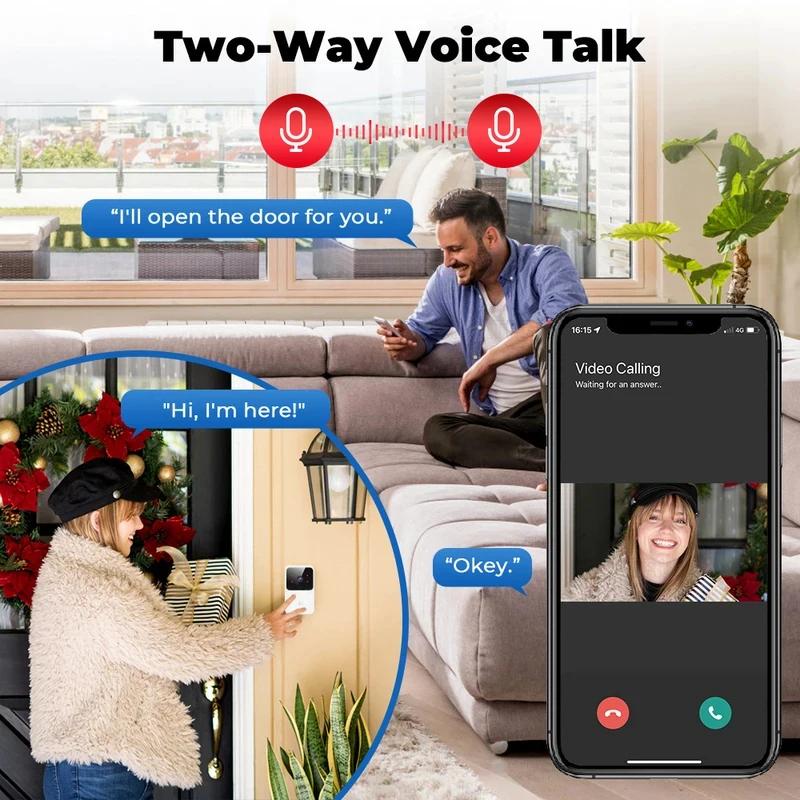 Smart Home WiFi Video Doorbell - Home Security Camera Installation recension och pris