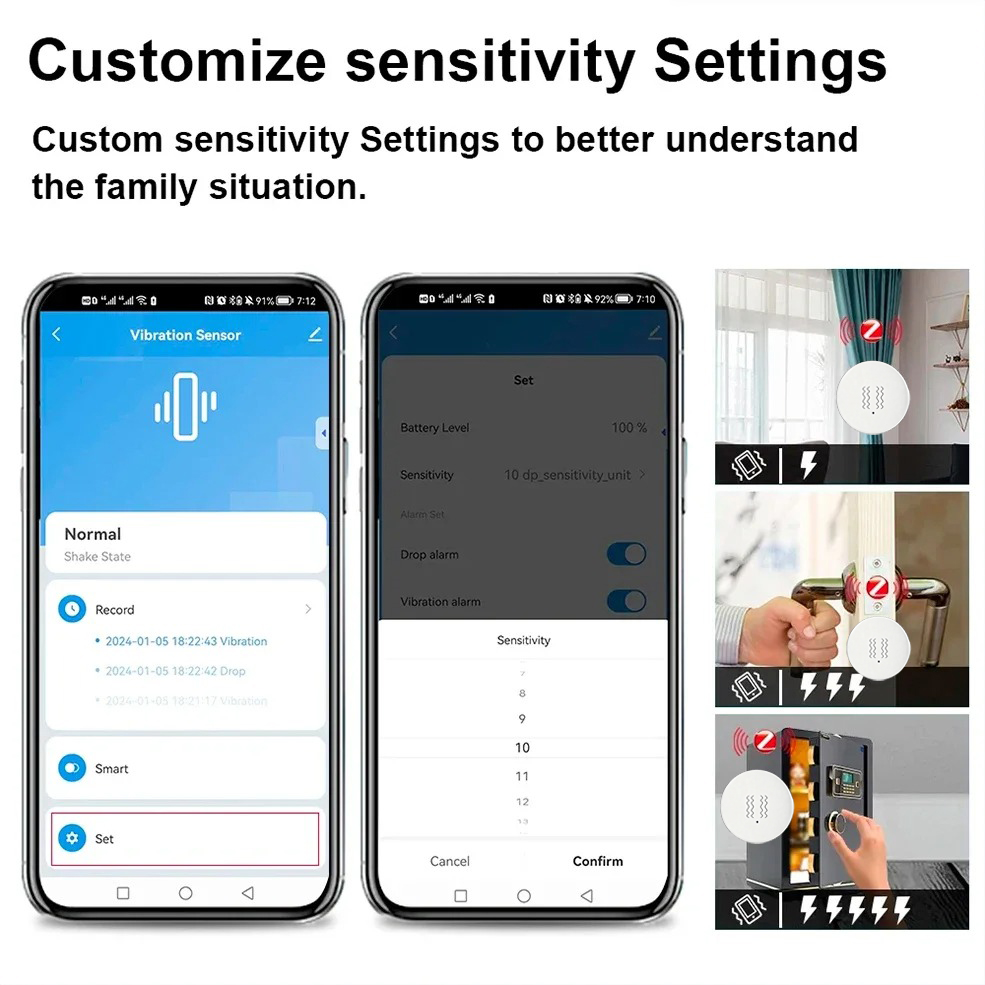 Tuya Zigbee Smart Vibration Se - Home Security App recension och pris