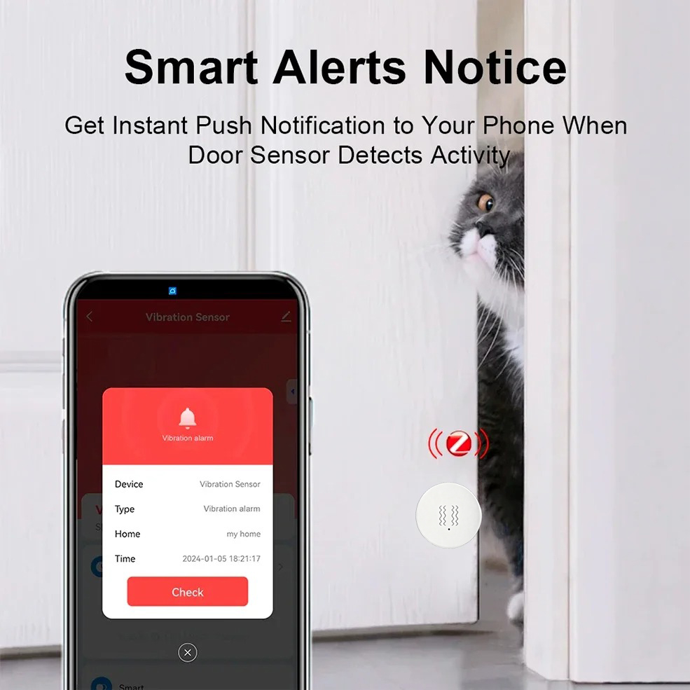 Tuya Zigbee Smart Vibration Se - Home Security App recension och pris