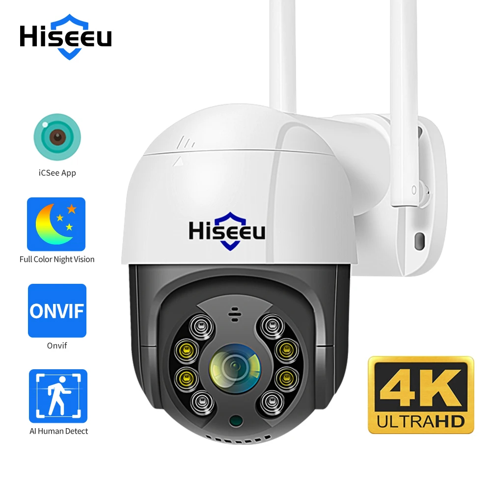 Hiseeu 8MP 4K PTZ Wifi Camera  - Home Security Ai recension och pris