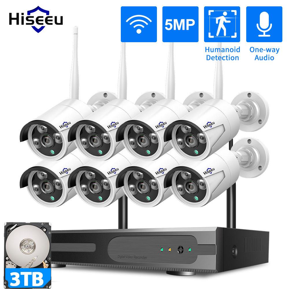 Hiseeu 3/5/8MP WiFi CCTV Camer - Home Security Nvr recension och pris
