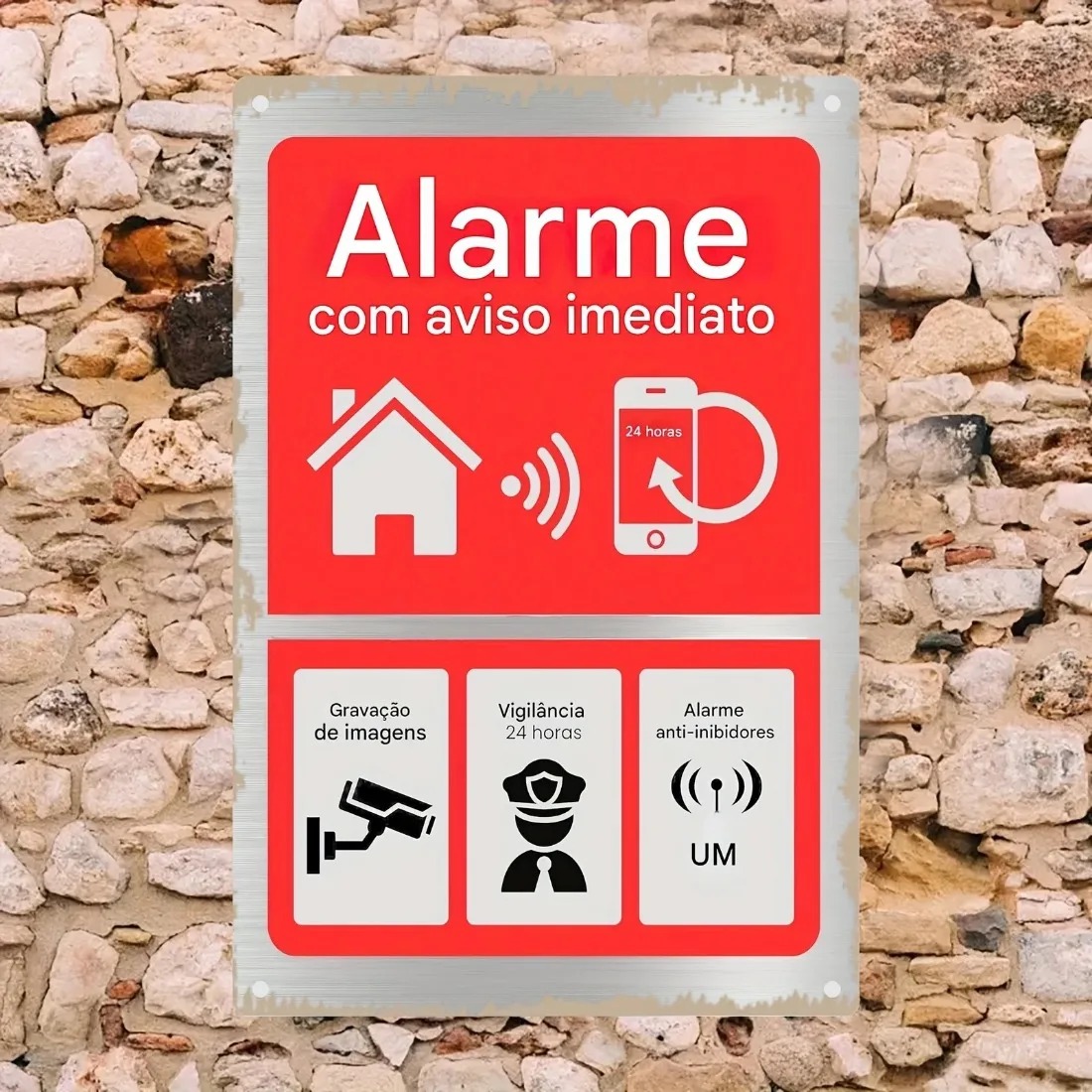 2D Flat Vintage Alarma De Segu - Home Security Logo recension och pris