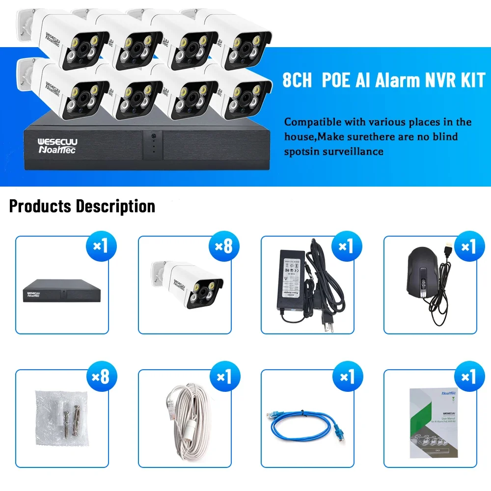 Manufacturer 5mp 4k 8mp 4 8 16 - Home Security And Camera System recension och pris
