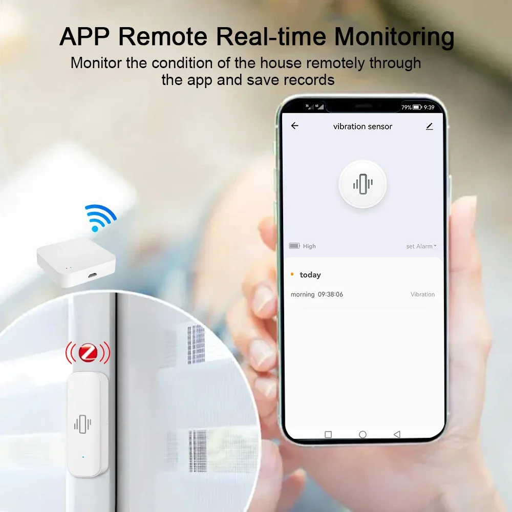 Tuya WiFi/Zigbee Smart Vibrati - Home Security App recension och pris