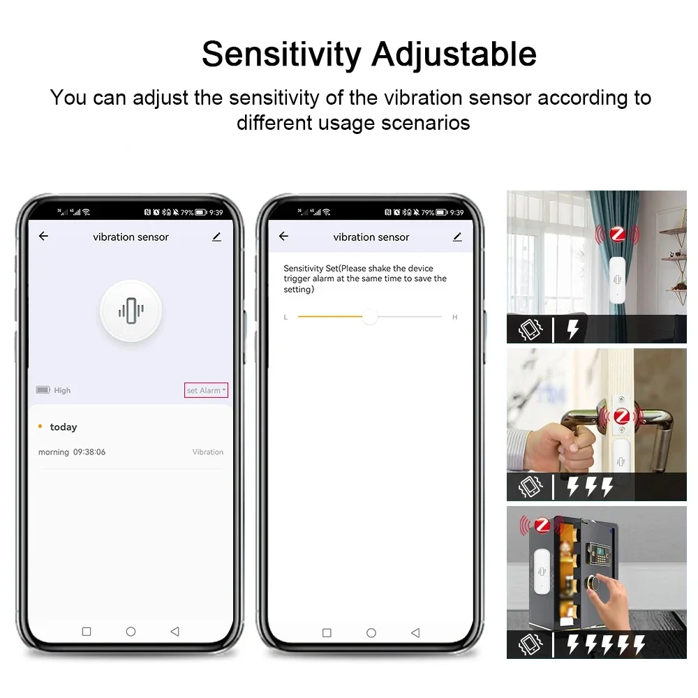 Tuya WiFi/Zigbee Smart Vibrati - Home Security App recension och pris