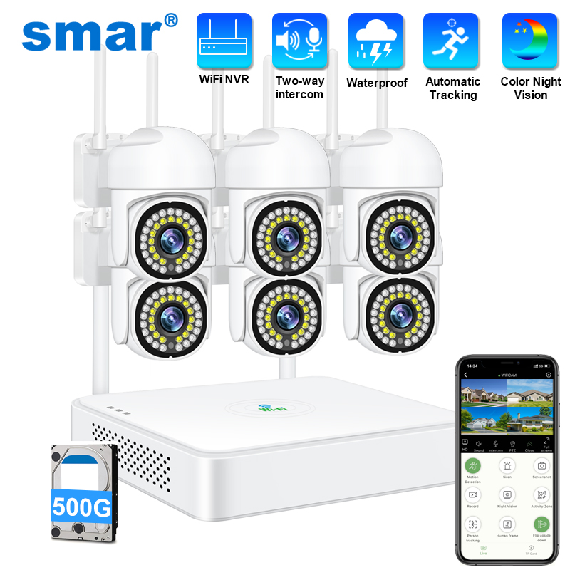 Smar 3MP Wireless CCTV Securit - Home Security Guard recension och pris