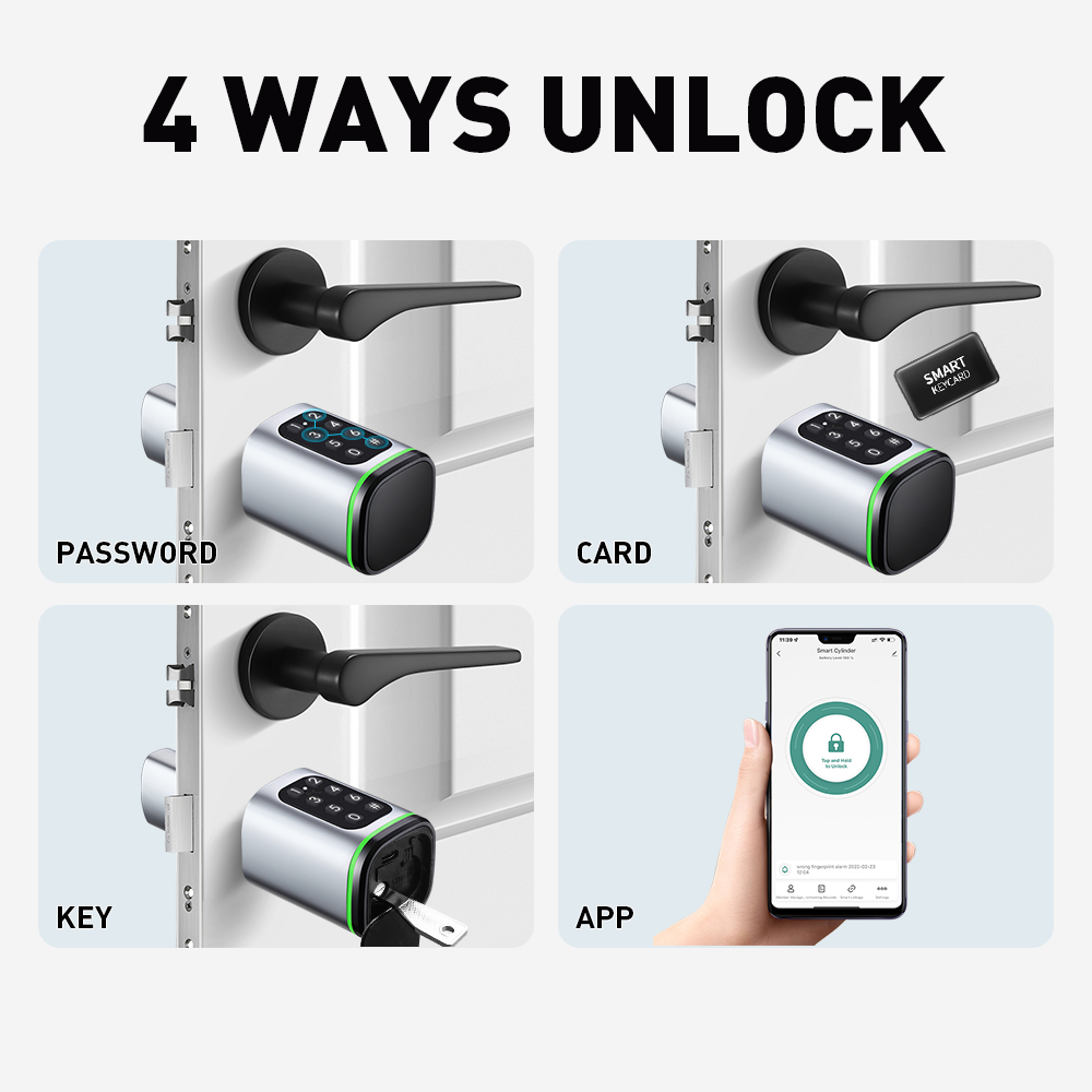 Smart Cylinder Lock Tuya 60-90 - Home Security Brand recension och pris